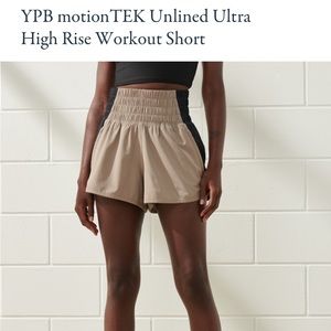 Abercrombie YPB motionTEK Unlined Ultra High Rise Workout Short